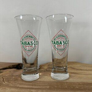 McILHenny Company - Tabasco HOT Sauce - Pilsner Beer Glasses - Set of two (2)
